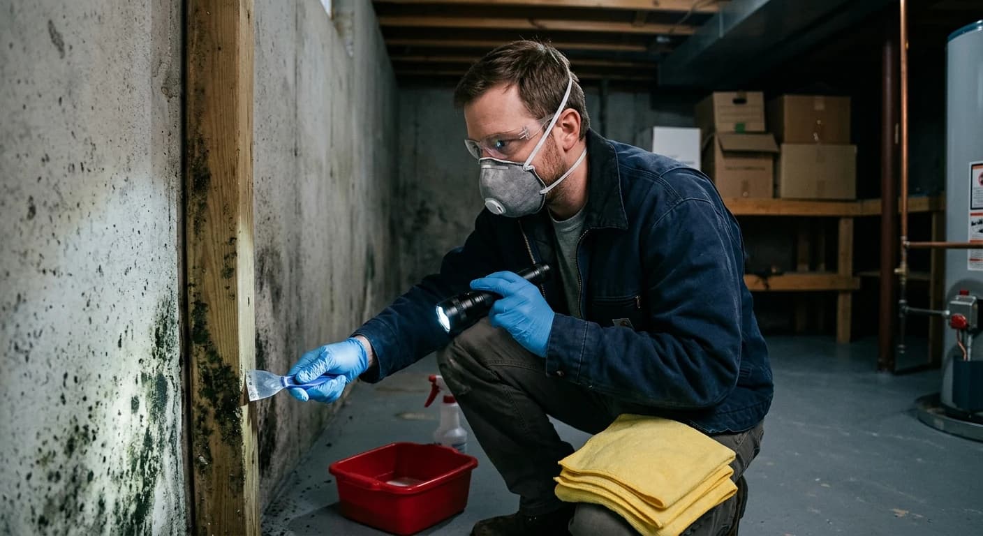 Professional mold removal work - How can you inspect for mold yourself?